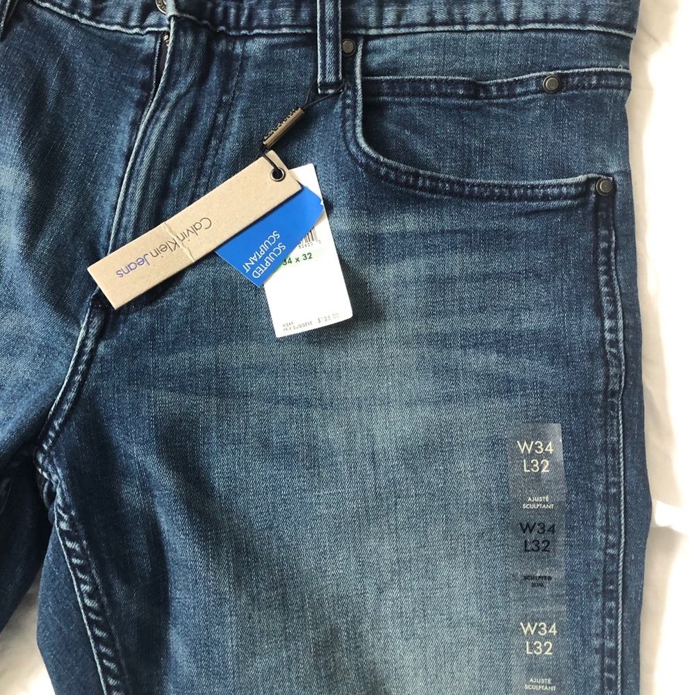 NWT Calvin Klein Jeans Dark Wash 34x32 - Picture 8 of 8